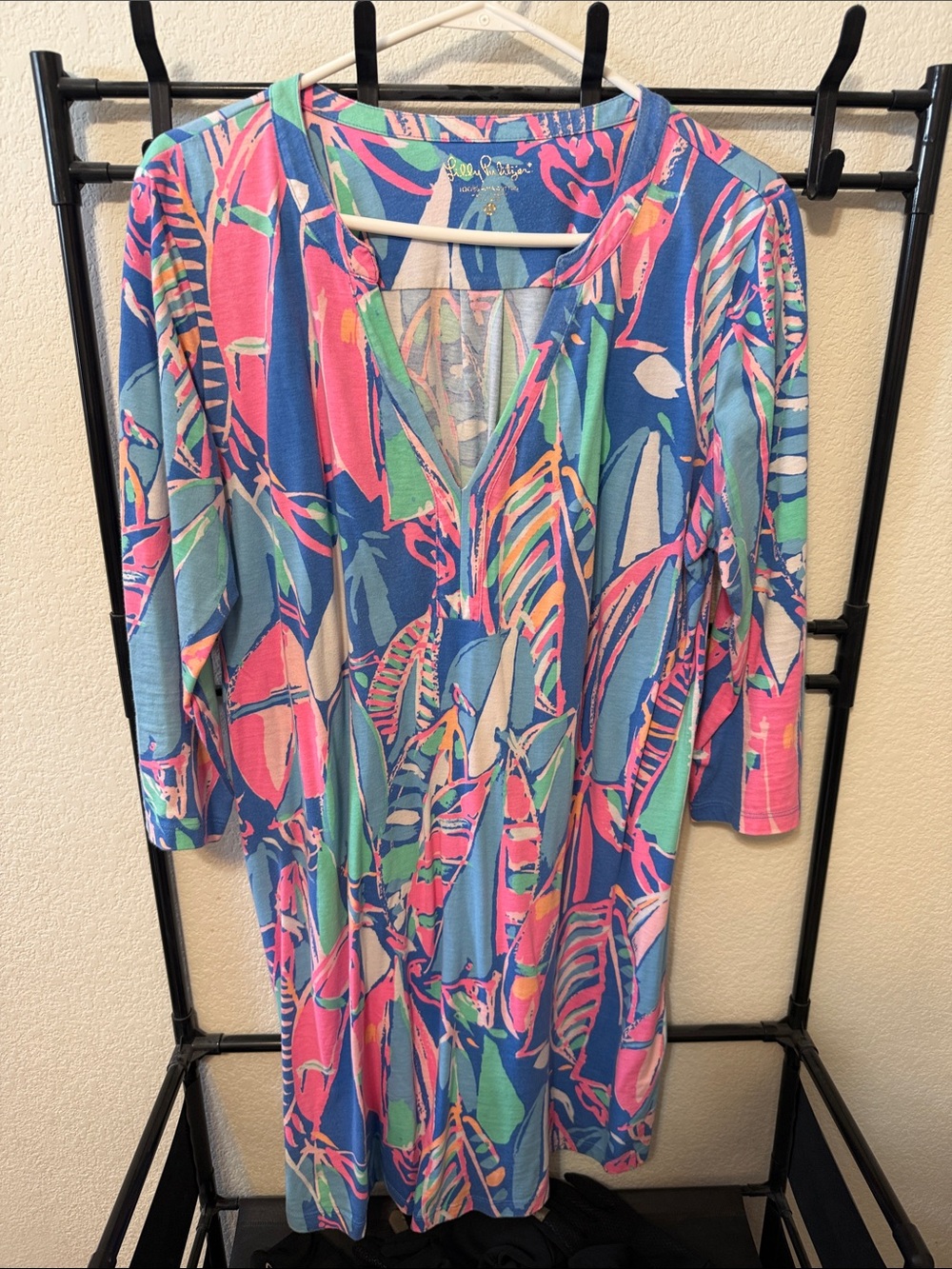 Lilly Pulitzer Blue, Pink & Green Printed Tunic Dress
